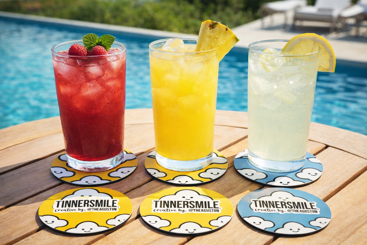 Posavasos con diseño TINNERSMILE® (Pack 5 unidades).