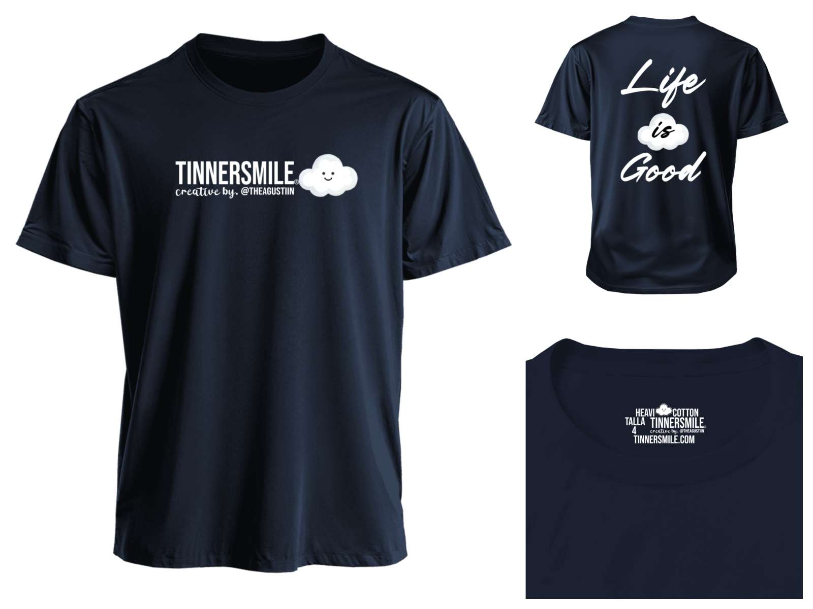 Polera Polo cuello redondo manga corta unisex.