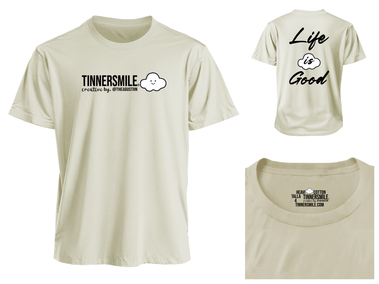 Polera Polo cuello redondo manga corta unisex.