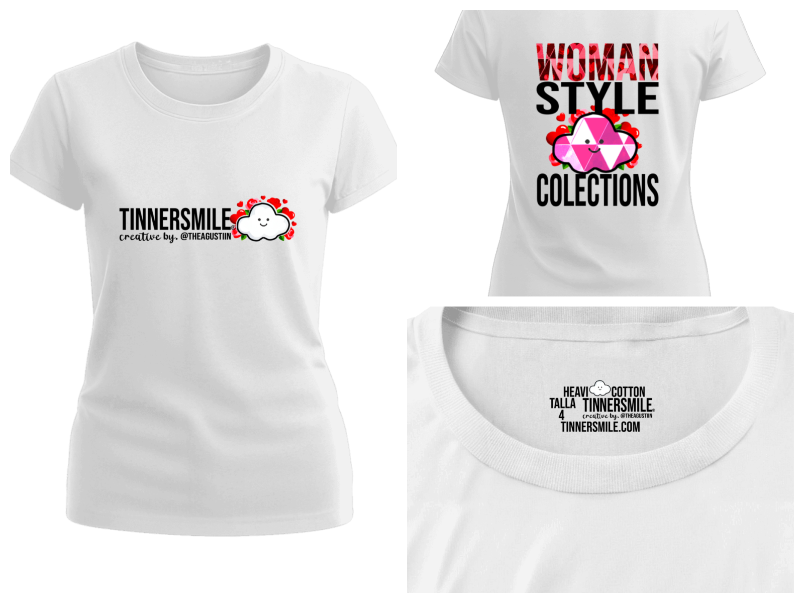 Polera Polo Mujer cuello redondo manga corta.