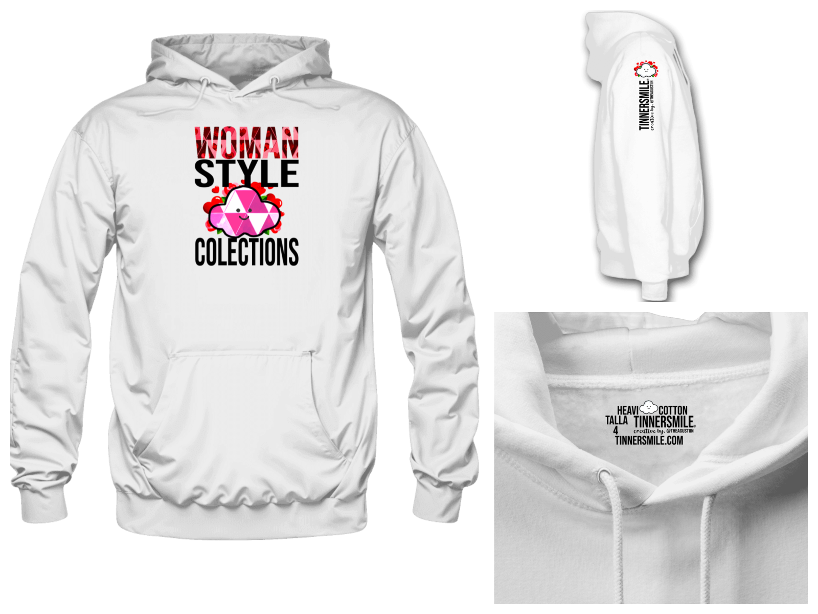 Polerón tipo Canguro mujer TINNERSMILE®