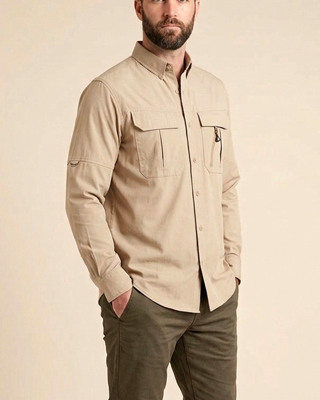 Camisa Outwork Abelia Hombre Manga Larga