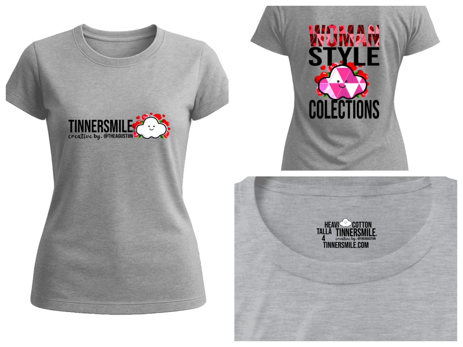 Polera Polo Mujer cuello redondo manga corta.