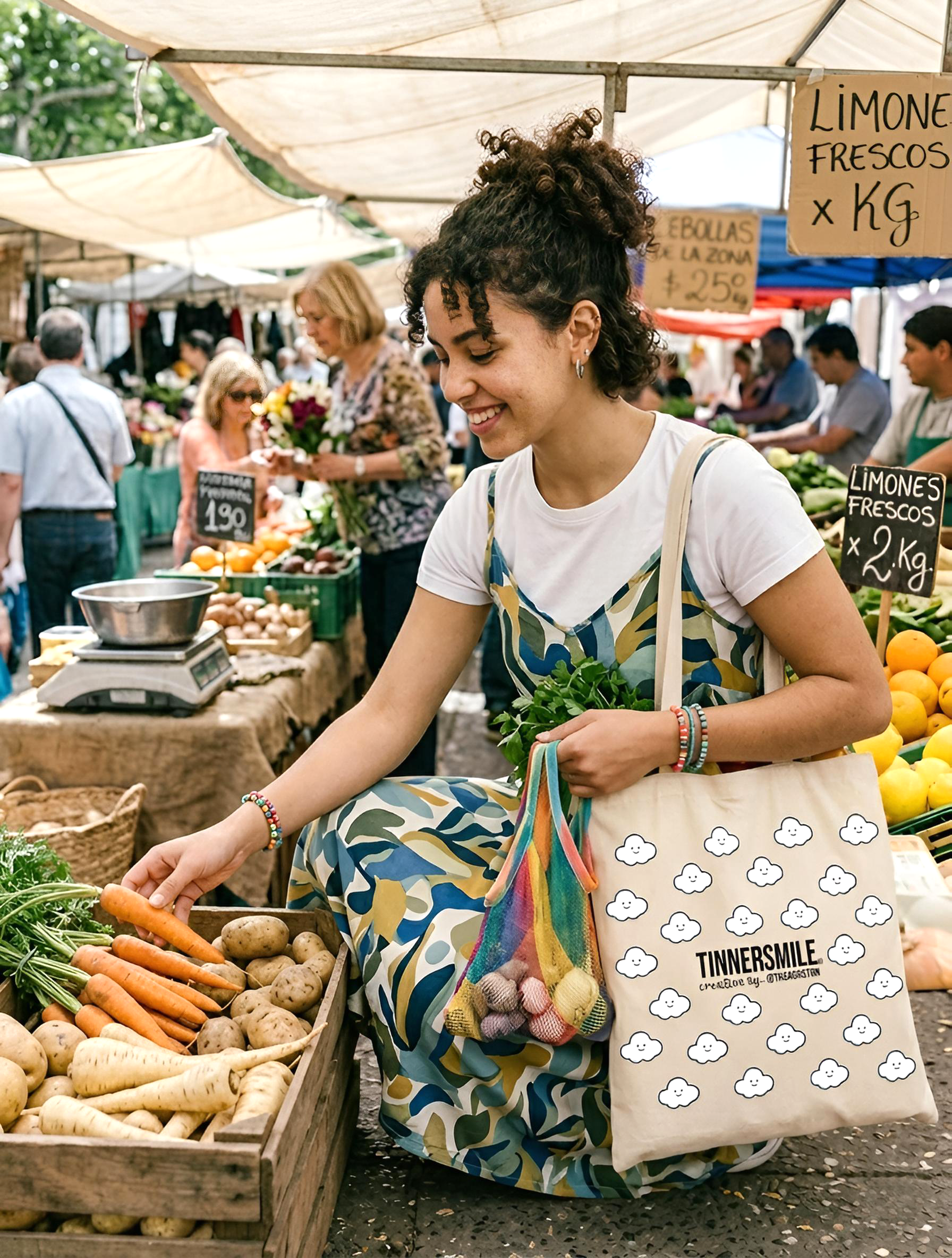 Bolsa de genero algodón Totebag TINNERSMILE®