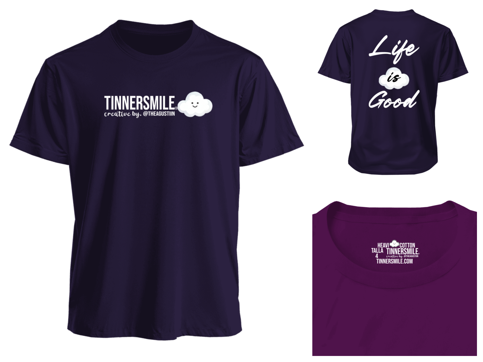 Polera Polo cuello redondo manga corta unisex.