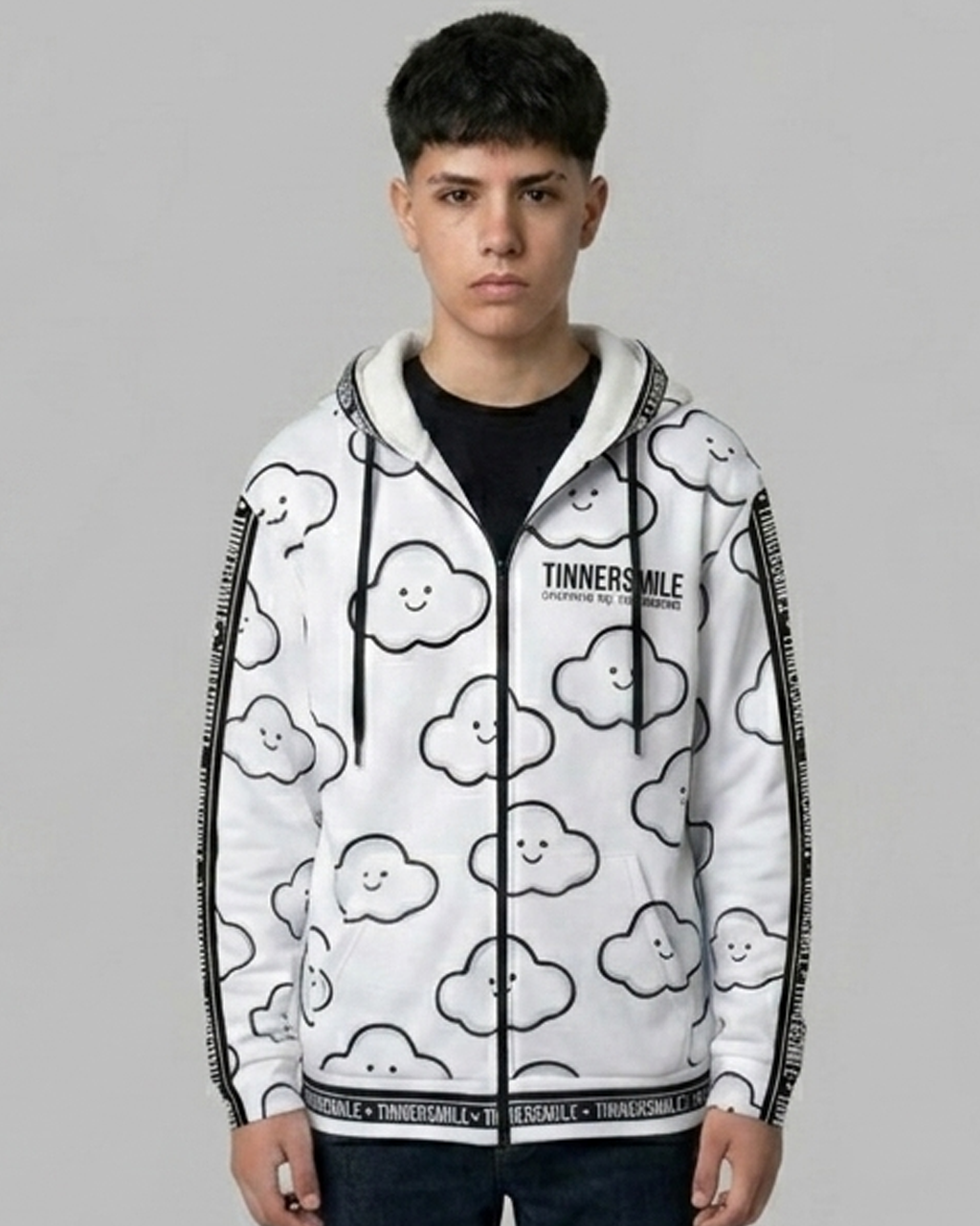 Polerón Unisex con cierre FULLPRINTS TINNERSMILE®