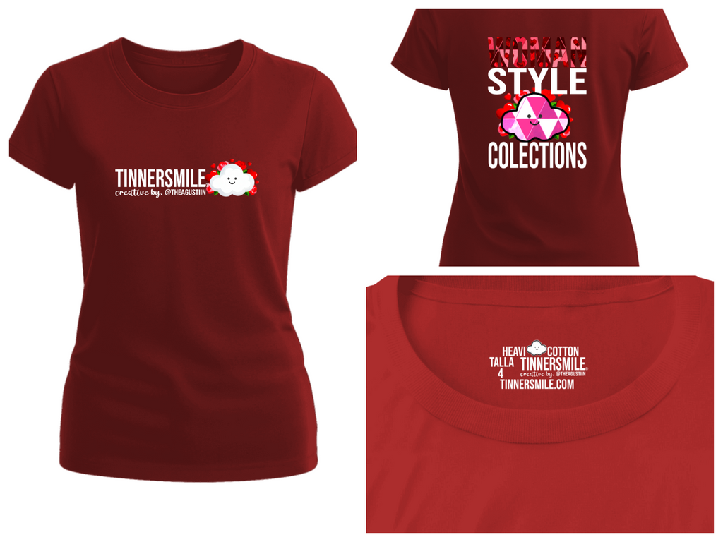 Polera Polo Mujer cuello redondo manga corta.