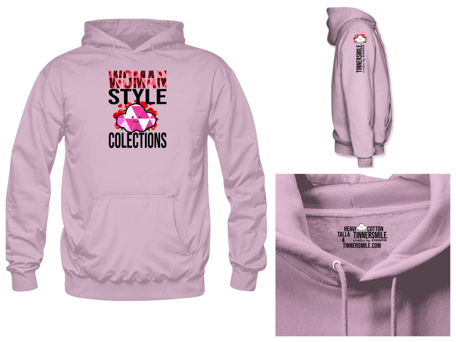 Polerón tipo Canguro mujer TINNERSMILE®