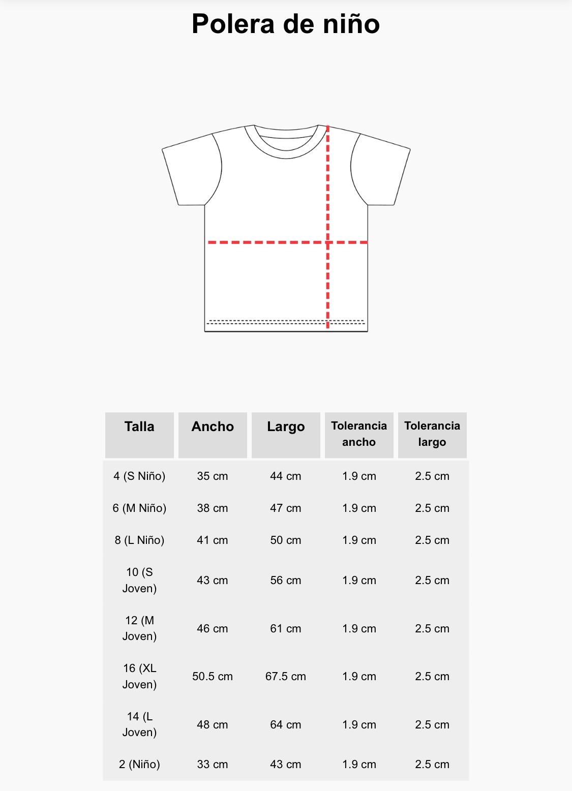 Polera Polo Niño/Niña cuello redondo manga corta.