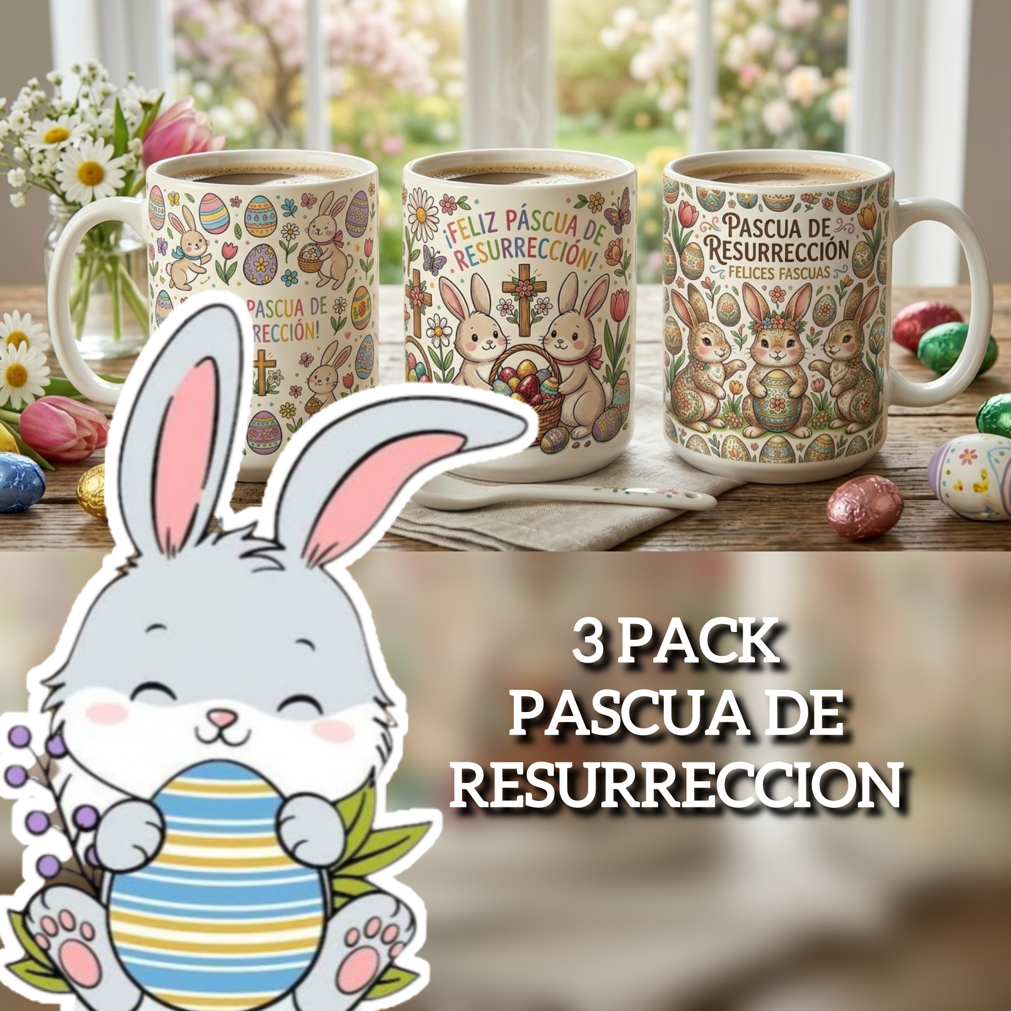 Taza cerámica con diseño TINNERSMILE® y otros (Pack 3 unidades).